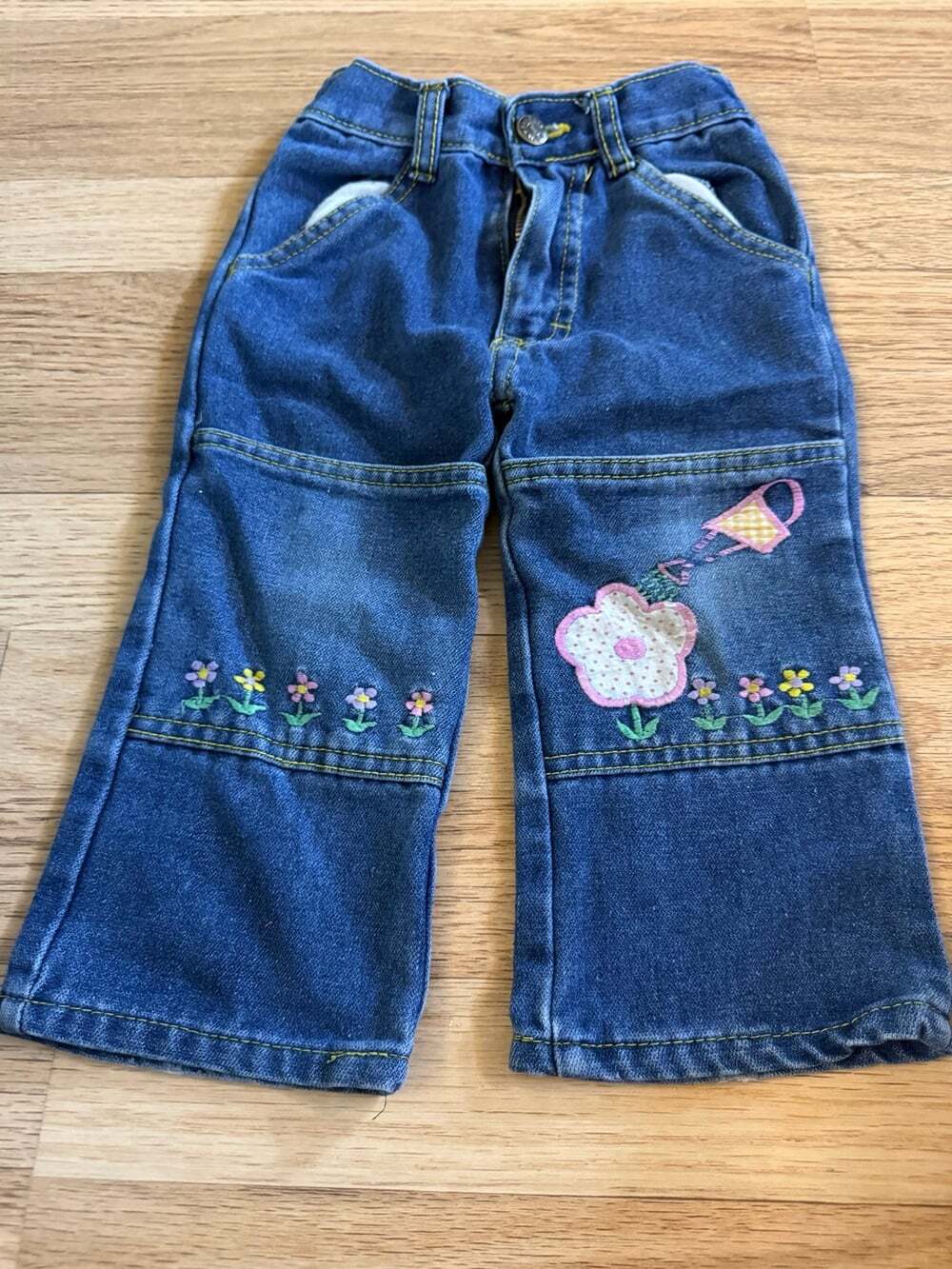 Vintage Sanroy girls embroidered jeans